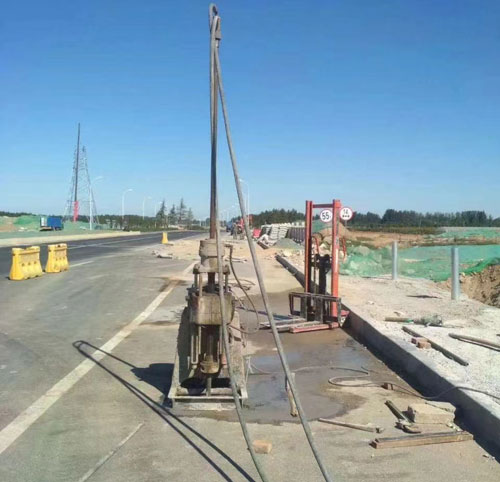 青湖路街道公路高聚物注浆加固