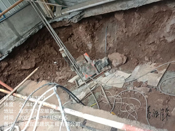 青湖路街道基础下沉注浆
